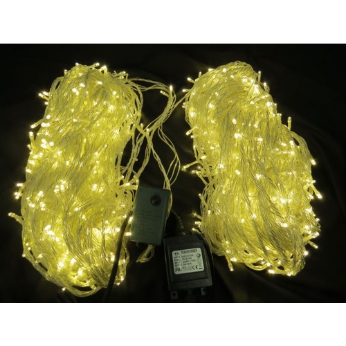 100M Warm White LED String- Clear Wire 
