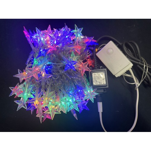 10M LED Multi Star String Clear Wire
