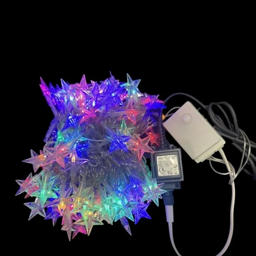 10M LED Multi Star String -  Clear Wire