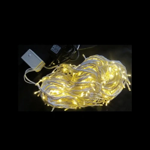 30m Warm White LED String- White Wire 