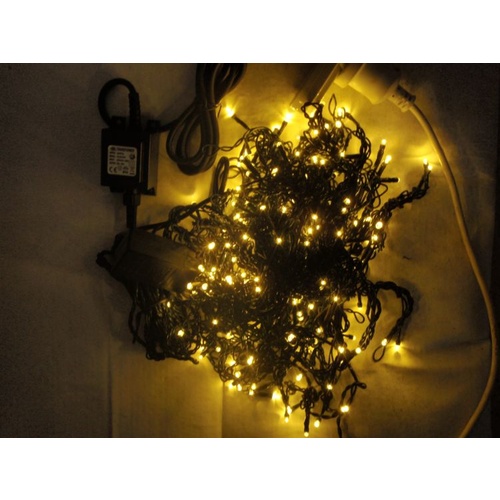 40M Warm White LED String - green wire 