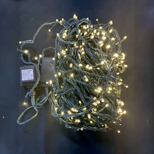 50M Warm White String- Green Wire 