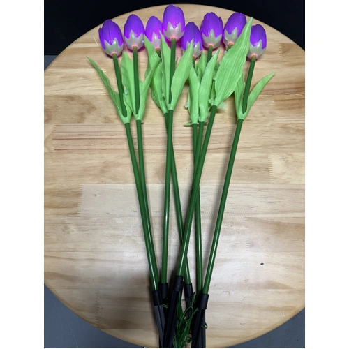 Set of 8 Purple Tulips 