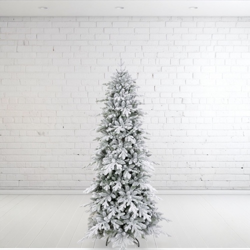 6 Foot Slim Snowy Alpine Christmas Tree