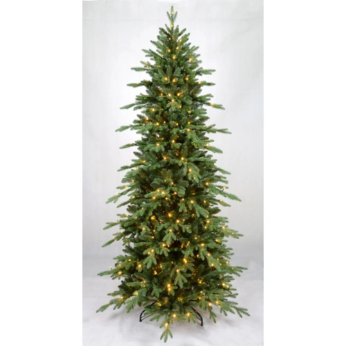 7 Foot Lit Slim Alpine Christmas Tree