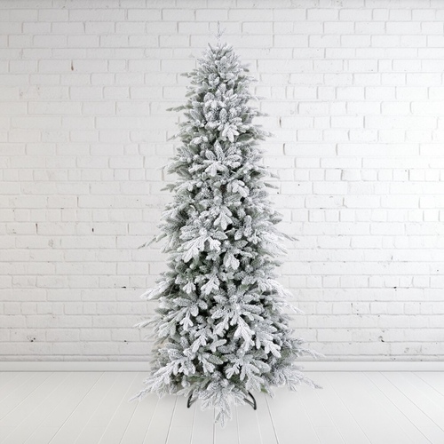 9 Foot Slim Snowy Alpine Christmas Tree - FREE DELIVERY