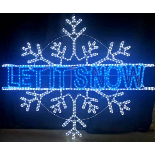 Let It Snow Snowflake Rope Light Motif