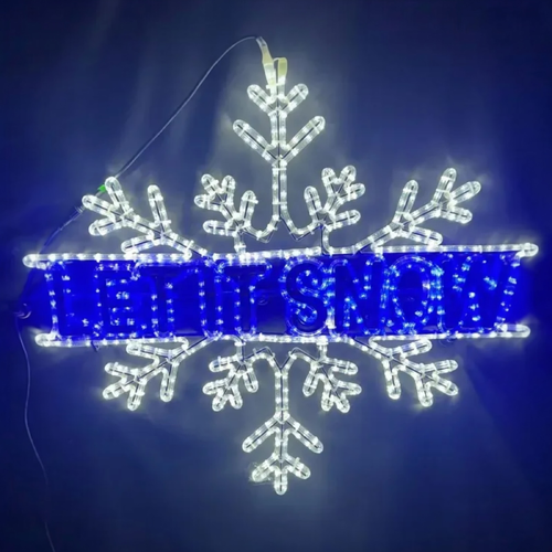 Let It Snow Snowflake Rope Light Motif 