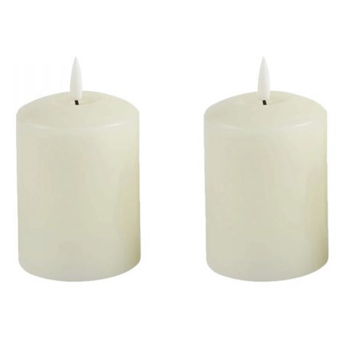 Set of 2 Ivory Candles