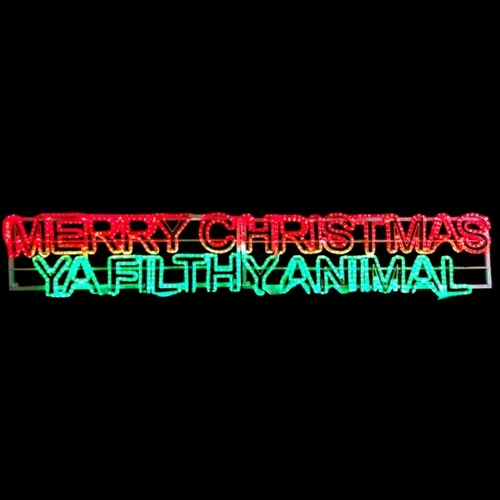 Merry Christmas Ya Filthy Animal Rope Light Motif 