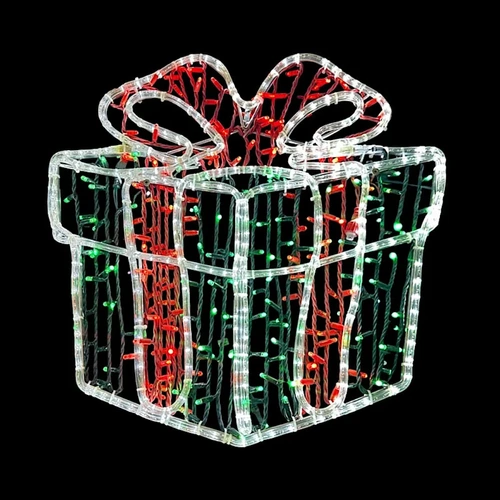 2D Christmas Giftbox Rope Light Motif