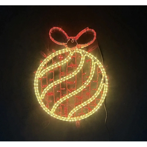 75cm Red Swirl Bauble Rope Light Motif