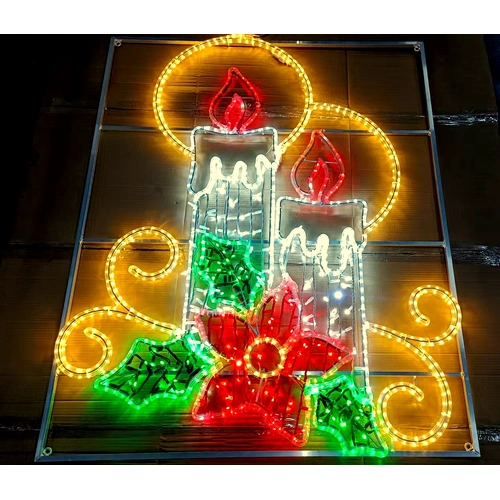 Large Candles Rope LIght Motif - PREORDER FOR 2026