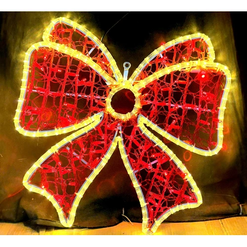 60cm Red Bow Rope Light Motif - PREORDER FOR 2026