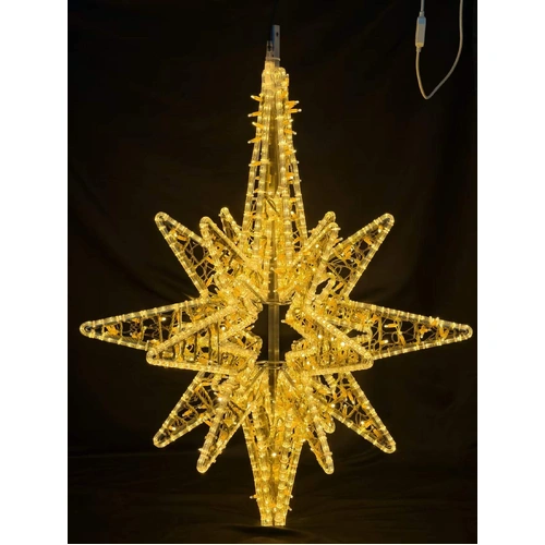 3D Warm White Star Rope Light Motif - PREORDER