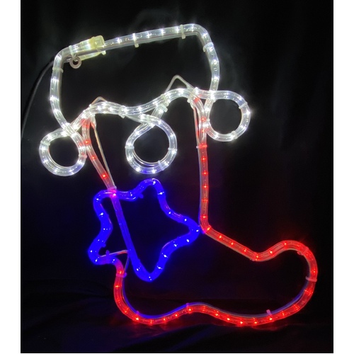 LED Christmas Stocking Rope Light Motif 