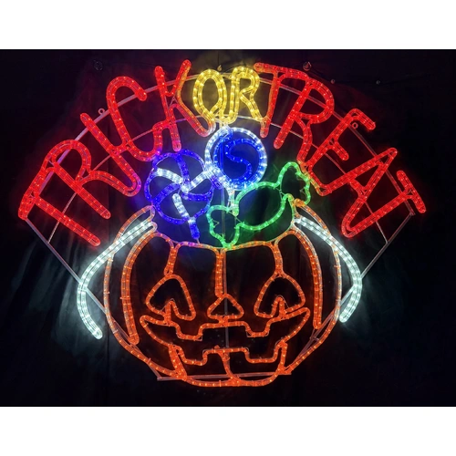 Large Halloween Trick or Treat Rope Light Motif