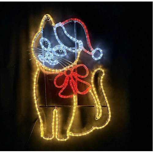 New Christmas Cat Rope Light Motif