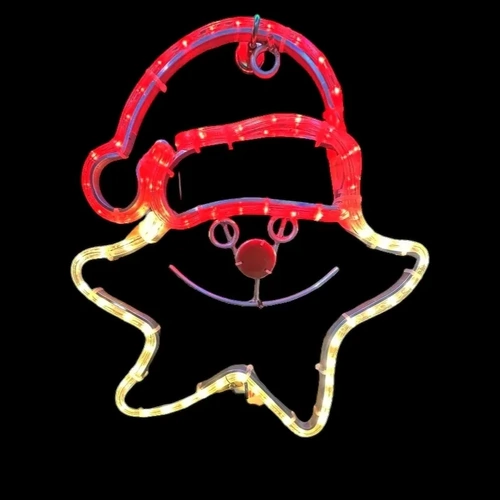 Smiley Star with Hat Rope Light Motif  