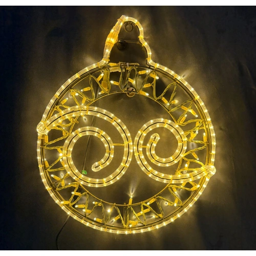 Warm White Swirl Bauble Rope Light Motif 