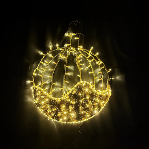 90cm Warm White Bauble Rope Light Motif 