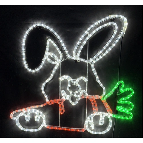 Rabbit with Carrot Rope Light Motif