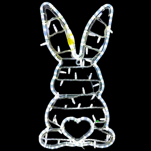 Easter White Rabbit Rope Light Motif