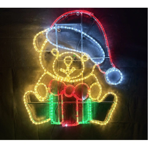 Teddy with Present Rope Light Motif 