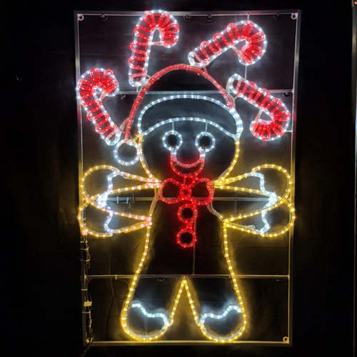 Juggling Gingerbread Man Rope Light Motif