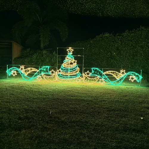 5m Long Tree with Swirls Rope Light Motif