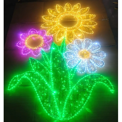 Giant 3 Flowers Rope Light Motif - PREORDER FOR 2026