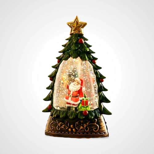 Snowing Mini Christmas Tree w/Santa