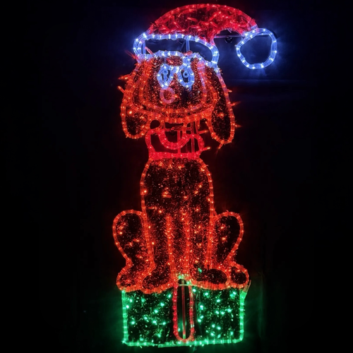 130cm Max Sitting On Present Rope Light Motif 