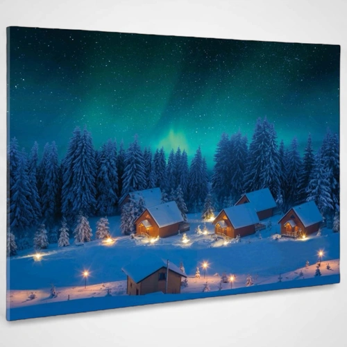 Lighted Canvas Background Northern Lights Effect - PREORDER