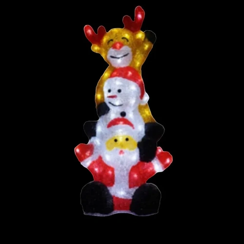 Acrylic Santa Stack 60cm Tall