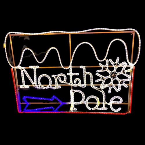 North Pole Rope Light Motif