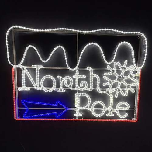 Large North Pole Rope Light Motif 