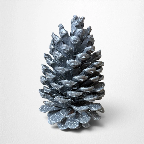 Silver Glitter Pine Cone