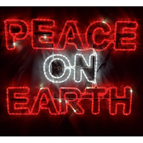 PEACE ON EARTH Rope Light Motif 