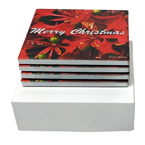 Set of 4 Christmas Poinciana Coasters