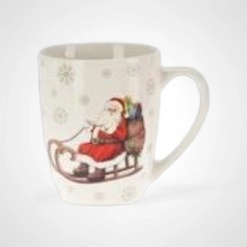 340ml Porcelain Santa Mug D 