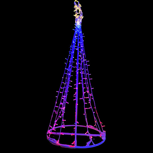 1.8m RGB Cone Tree - see video