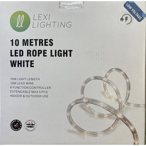 10m LED White Connectable Rope Lights