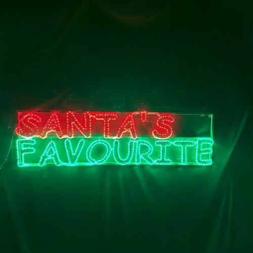 SANTA'S FAVOURITE Rope Light Motif