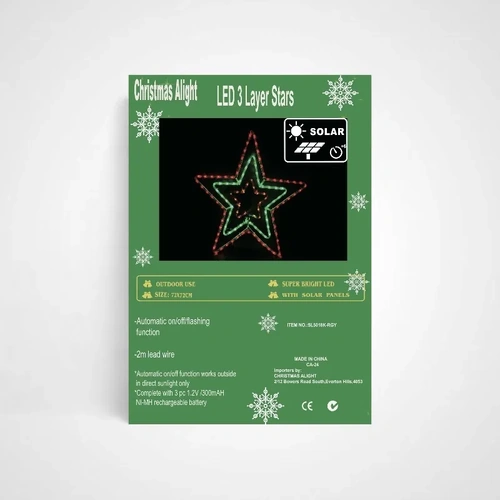 Solar 3 Layer Star Rope Light Motif 
