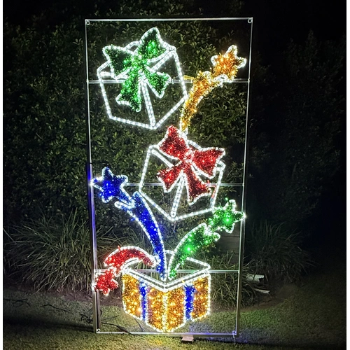 Christmas Present Burst Rope Light Motif