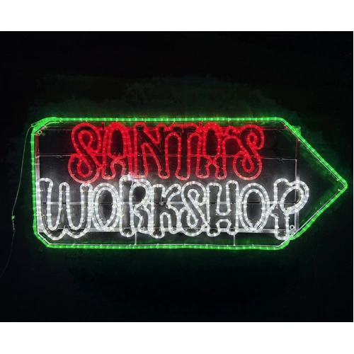 Santa's Workshop Rope Light Motif