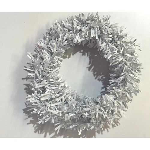White PVC Wire Tinsel-  5m
