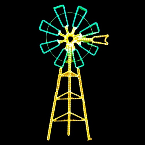 LED Revolving Windmill Rope Light Motif