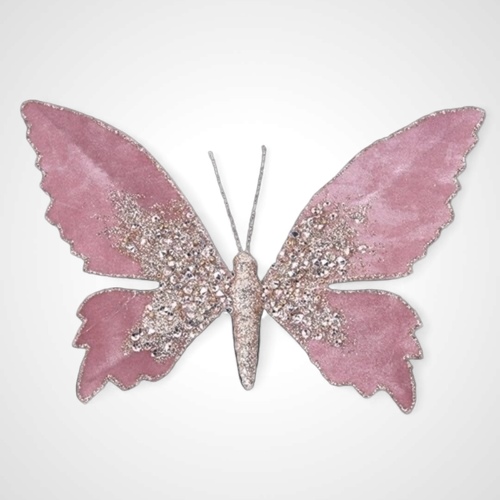 Dusty Pink Butterfly with Clip